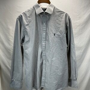 Polo Ralph Lauren Regent‎ Dress Shirt Plaid Long Sleeve Button Up 17 1/2